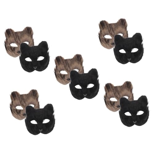 Abaodam 10 Stk tierische Maske halloween party halloween maske fuchskostüm Kleidung Party-Maske Japanische Maske Abschlussball Zubehör schmücken Männer und Frauen bilden Plastik von Abaodam