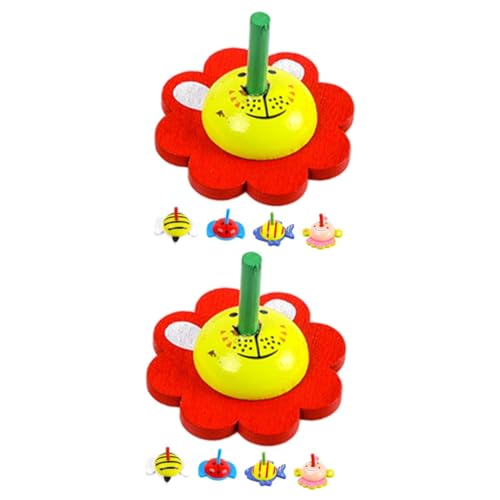 Abaodam 10 STK Kreisel Spielzeuge Geschenk rotierendes Gyro-Spielzeug Tragbares Gyroskop-Spielzeug Schreibtisch-Fidgets für Erwachsene Gyro-Spielspielzeug Mini Ornamente Jacke Kind hölzern von Abaodam