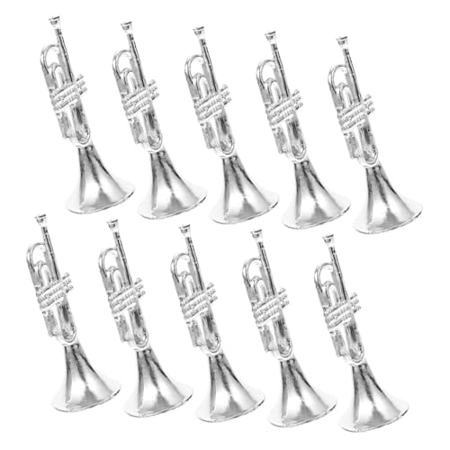 Abaodam 10 Stück Trompeten Dekoration Teiliges aus Realistischen Musikinstrumenten für Puppenhaus Zubehör für DIY Projekte und Miniaturhäuser Abaodam 10 Stück Trompeten Dekoration Teiliges aus Realistischen Musikinstrumenten für Puppenhaus Zubehör für DIY Projekte und Miniaturhäuser von Abaodam