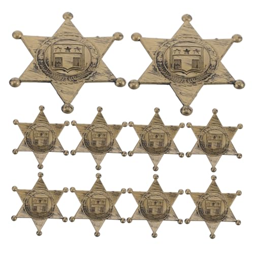 Abaodam 10 Stück Western Gefängnisfoto Requisite Requisiten Für Fotoautomaten Cowgirl -Abzeichen Cowboy -kostümzubehör Cowboy -Accessoire -Abzeichen Cowboy -Chaps Plastik Light Brown von Abaodam