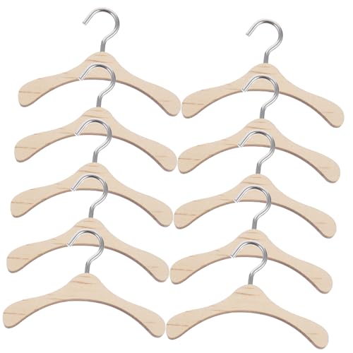 Abaodam Praktisches Mini-kleiderbügel-Set Aus Holz Für Puppen 7 5 cm Puppen-kleiderbügel Aus Holz Puppen-zubehörhalter von Abaodam