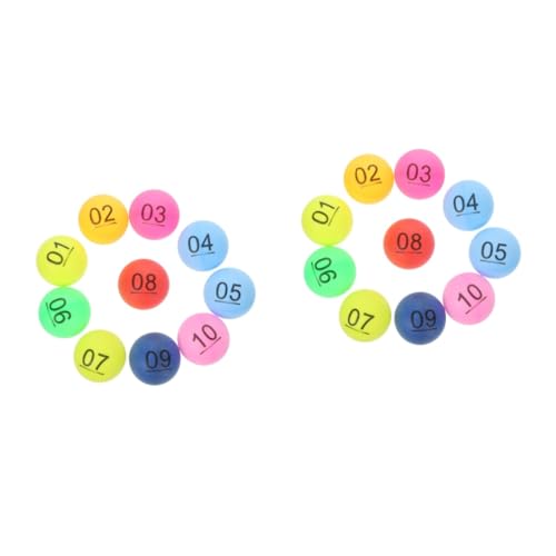 Abaodam 100 STK Farbe Zahlenball Nummerierte Lottokugeln Tombola-bälle Sphäre Partybälle Bälle Rufen Spielbälle Verlosung Von Bällen Nahtlose Plastikbälle Tischtennis Runden Pp von Abaodam