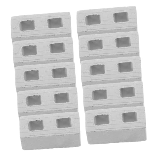Abaodam 100 Stück Architekturhandwerk Baumaterial Ziegel Landschaftsbau Block Ziegel &Amp; Miniatur Zubehör Zubehör Mikrobau Kleines Gefälschtes Realistisches Puppenhaus Für von Abaodam
