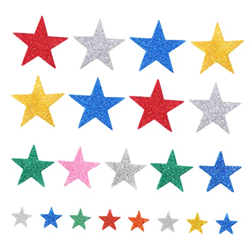 Abaodam 100 Stück Aufkleber in Sternform wandverkleidung Wand polsterung klebepunkt glitzeraufkleber Schaumstoffaufkleber glitzerklebebilder Glitzer Aufkleber Schwamm Aufkleber von Abaodam