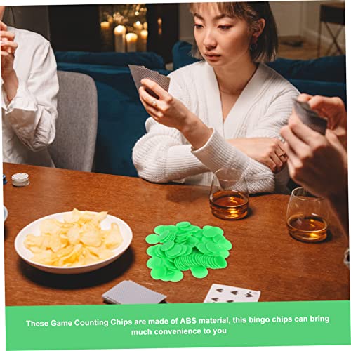 Abaodam 100 Stück Bingo Chips Grün Spielmarken Zählchips Glatte Kanten Wiederverwendbar Für Bingo Party Zubehör Brettspiele Poker Wert von Abaodam