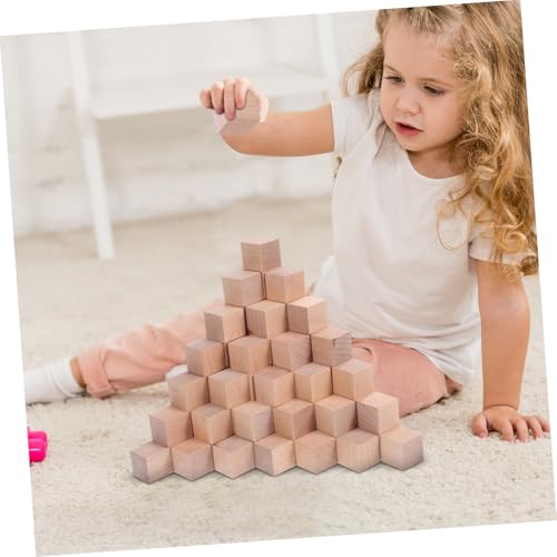 Abaodam 100 Stück Blanko Holzwürfel Unbehandelte Bauklötze mit Glatten Kanten Pädagogische Holzbausteine für DIY Basteln und Kreatives Lernen Abaodam 100 Stück Blanko Holzwürfel Unbehandelte Bauklötze mit Glatten Kanten Pädagogische Holzbausteine für DIY Basteln und Kreatives Lernen von Abaodam