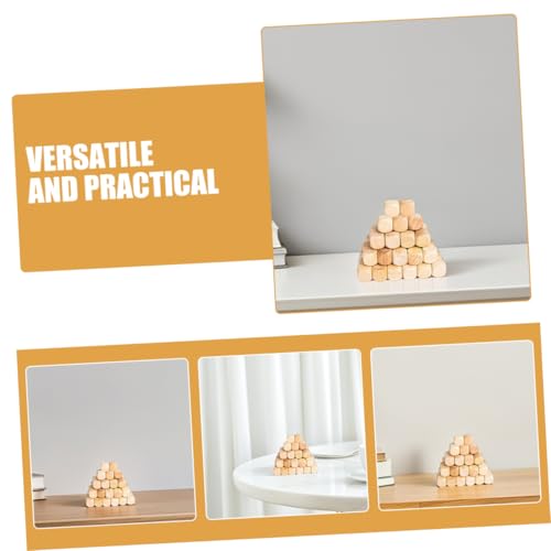 Abaodam 100 Stück Blanko Holzwürfel mit Abgerundeten Kanten Naturbelassene Holzklötze zum Basteln DIY Würfel für Spiele Lernmaterialien und Partydekoration von Abaodam