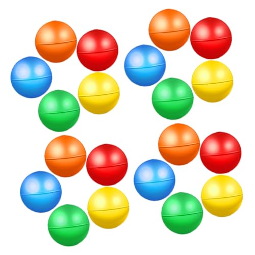 Abaodam 100 Stück Bunte Kunststoff Raffle Balls Hohle Glückskapseln Für Party Vending Maschine Tischspiel Kinderaktivitäten Event Zubehör von Abaodam