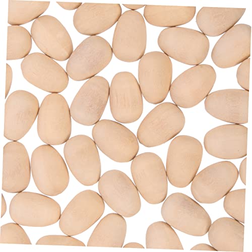Abaodam 100 Stück DIY Ostern Holz Eier Simulation Holz Eier für Bastelprojekte Praktische Deko für Ostern und Kreative Aktivitäten von Abaodam