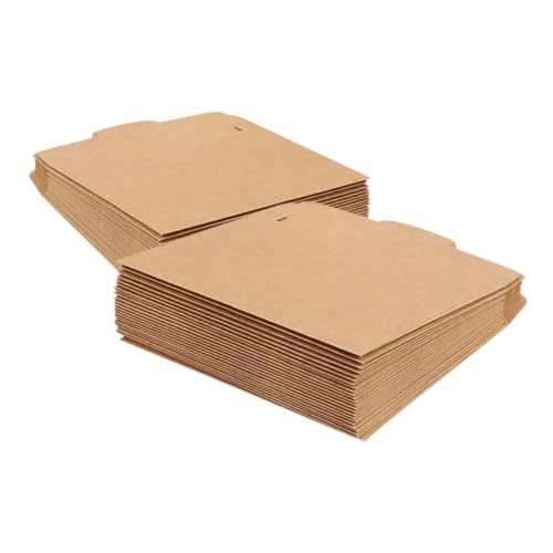 Abaodam 100 Stück Disc-Beutel, Einkaufstaschen, große Papiertüten, legale Umschläge, Brief-Größe, Umschläge, Medien-Aufbewahrungshüllen, Weihnachtsverpackungstaschen, Papier, Hellbraun von Abaodam