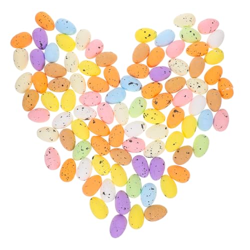 Abaodam 100 Stück Ei Dekoration Eierornamente aus Schaumstoff reizende Schaumstoff-Ei-Dekoration easter eggs ostereierfolie Osterszenen-Deko-Requisite kleines Osterei schmücken Osterdeko von Abaodam
