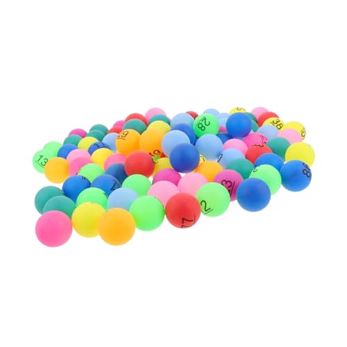 Abaodam 100 Stück Farbbälle Und Gewinnspielbälle Bingo Zahlenbälle Spieleabend Zubehör Tombola Bälle Bingo Bälle Farbsortierbälle Bingo Preise Ball Spieldekorationen Zahlen Bingo von Abaodam
