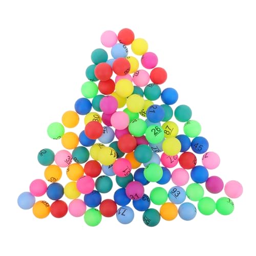 Abaodam 100 Stück Farbkugeln und Gewinnbälle Bälle ziehen Bingo-Zahlen Bingo-Preise Tombola-Kugelnummern für Events Lotteriekugeln Automatenbälle - pp von Abaodam