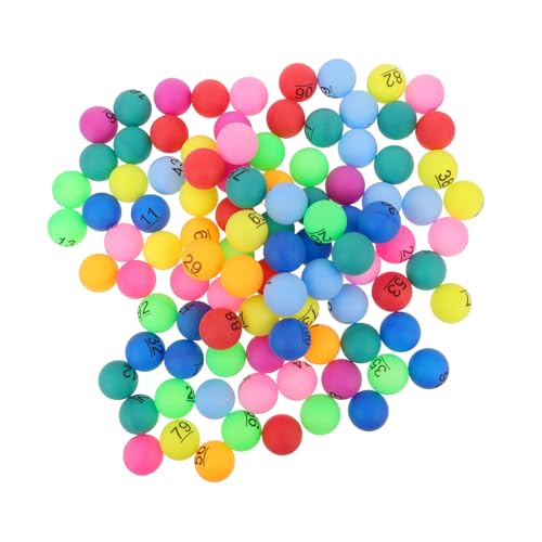 Abaodam 100 Stück Farbkugeln und Gewinnbälle Bingo-Preise Gewinnspielkugeln Tombola-Kugelnummern für Events Lotteriekugeln - Ersatz für Bingokugeln pp von Abaodam