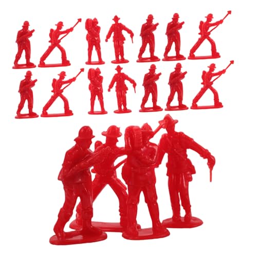 Abaodam 100 Stück Feuerwehrmann-modelldekorationen, Feuerwehrmann-Figuren, Feuerwehrmann-Cupcake-Topper, Feuerwehrmann-kuchendekoration, Heimbüro-Ornamente von Abaodam