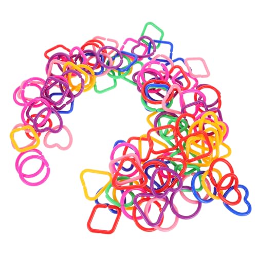 Abaodam 100 Stück Geometrische Schnallenspielzeug lernspielzeug Fantasievolles für der Ring verbinden Ketten verbinden Mathe-Links Plastik von Abaodam