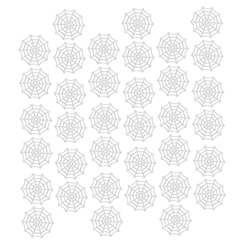 Abaodam 100 Stück Halloween Spinnennetz Dekoration Nachtleuchtend Kunststoff Spinnennetz Zubehör Flexibel Robustes Material Für Gruselige Party Deko Indoor Outdoor von Abaodam