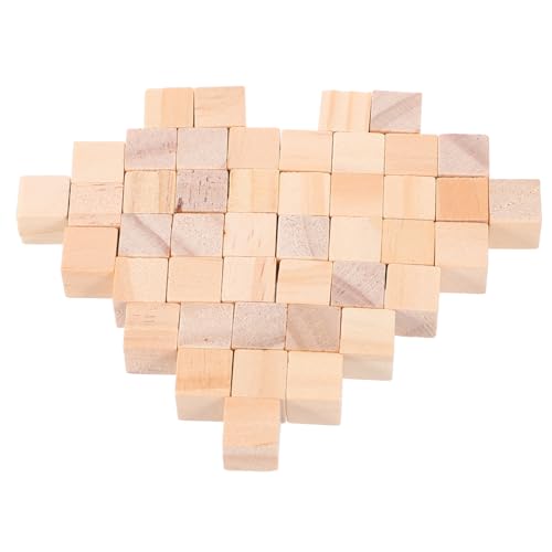 Abaodam 100 Stück Holzbausteine Würfel für Frühe Bildung DIY Bastelmaterial Sicher und Robust für Kreative Spiele von Abaodam