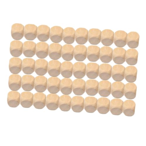 Abaodam 100 Stück Holzwürfel Blanko Würfel mit Runden Ecken Naturbelassen Glatt Poliert Vielseitig für DIY Basteln Brettspiele Lernspiele und Partyzubehör Robust und Langlebig von Abaodam