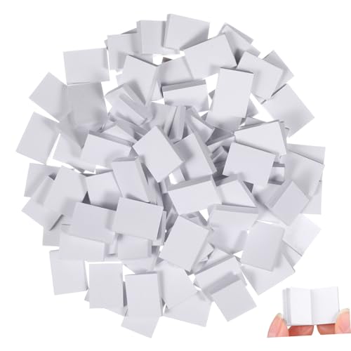 Abaodam 100 Stück Hüllenbuch Modell Miniatur Bemalbare Mini Bücher Notizbuch Rollenspielzubehör Mini Blankobücher Puppenhaus Puppenhaus Blankobücher von Abaodam