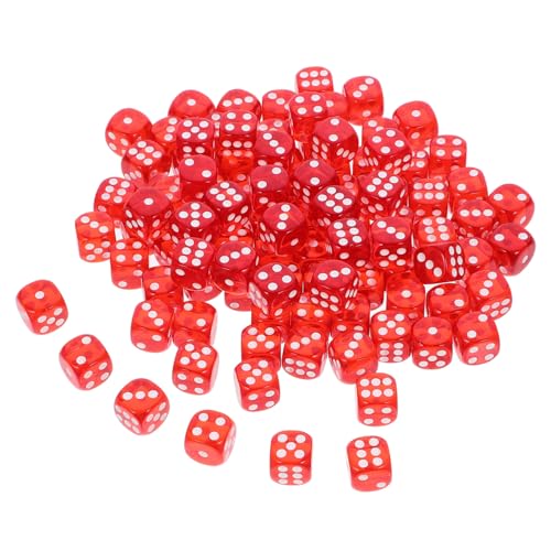 Abaodam 100 Stück Kristallwürfel Acryl-Spielrequisite Unterhaltungswürfel Würfel für Spiel Spielzeugwürfel Würfelspielspielzeug Partyzubehör Würfel-Layouts Brettspiel-Tool Partywürfel rot Abaodam 100 Stück Kristallwürfel Acryl-Spielrequisite Unterhaltungswürfel Würfel für Spiel Spielzeugwürfel Würfelspielspielzeug Partyzubehör Würfel-Layouts Brettspiel-Tool Partywürfel rot von Abaodam
