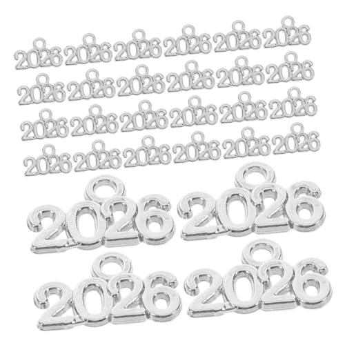 Abaodam 100 Stück Legierungs-charms Für Diy-schlüsselanhänger, Schmuckherstellung Und Basteln, Dekorationen, DIY 2026-jahr-charms, Bastelanhänger Für Abaodam 100 Stück Legierungs-charms Für Diy-schlüsselanhänger, Schmuckherstellung Und Basteln, Dekorationen, DIY 2026-jahr-charms, Bastelanhänger Für von Abaodam