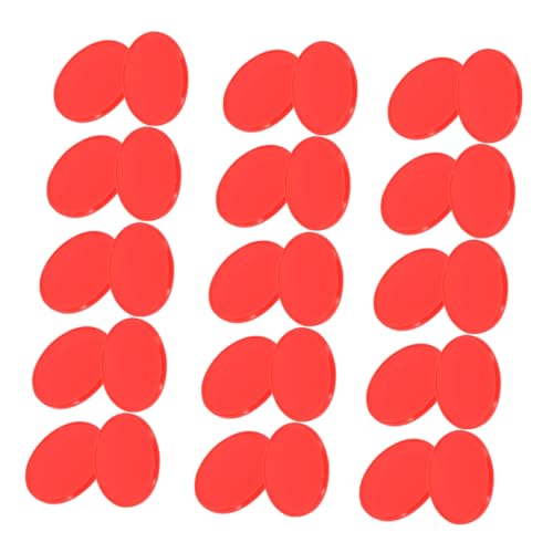 Abaodam 100 Stück Lehrmittel Belohnen Klare Pokerchips Mathematik Wirkt Manipulationen Entgegen Jetons Zählscheibenmarkierungen Glücksspielchip Transparenter Bingo-chip Abs Rot von Abaodam