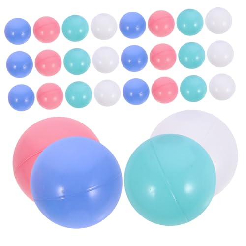 Abaodam 100 Stück Macaron Ball Kind Party Gruben Bunt Strand Schwimmbad Klein Rosa Runde Boxenkugel Bruchsichere Bälle Runde Pits Bälle Lustige Runde Bälle Runde Spielbälle Plastik von Abaodam