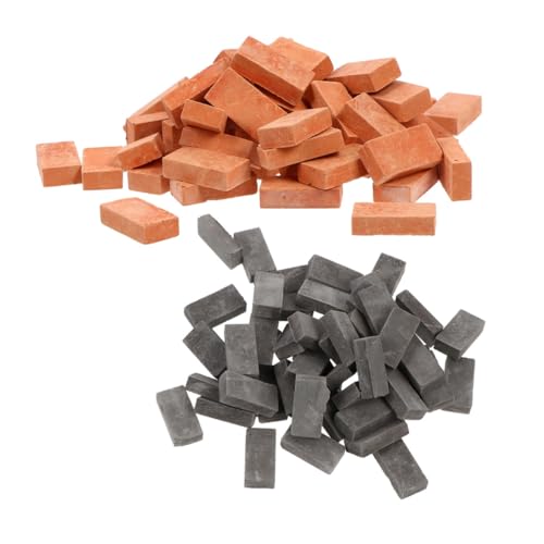 Abaodam 100 Stück Maßstab Rote und Blaue Modellziegel DIY Sandtisch Mauersteine für Architektur Modellbau Landschaftsbau und Miniaturszenen Abaodam 100 Stück Maßstab Rote und Blaue Modellziegel DIY Sandtisch Mauersteine für Architektur Modellbau Landschaftsbau und Miniaturszenen von Abaodam