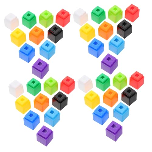 Abaodam 100 Stück Mathe-berechnungswürfel Bauen Gebäudegelement Zählblöcke Für Mathematik Stem-spielzeugblöcke Stamm-Puzzle Puzzle Für Mädchen Bauspielzeug Für Mädchen Plastik von Abaodam