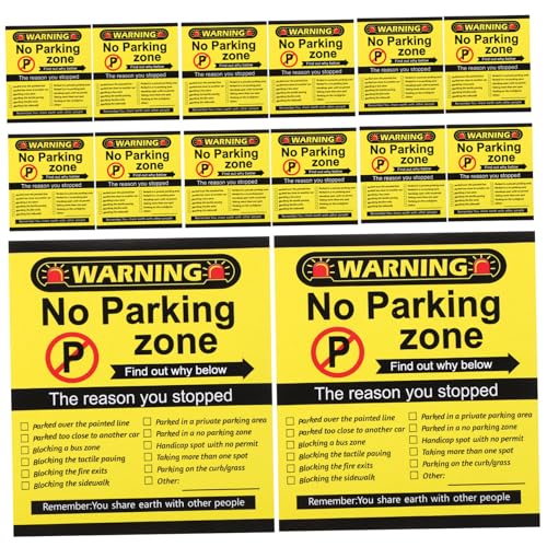 Abaodam 100 Stück Parkverstoß Karte Parktickets Auto Parkplatzschild Bad Parkkarten Lustige Mini Warnung Dekoration Humorvolle Parkverstoß Notizen Bad Parking Notice Cards Papier von Abaodam