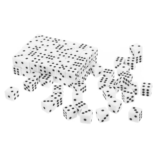 Abaodam 100 Stück Quadratische Eckwürfel Requisitenwürfel Spielwürfel Kleine Würfel Partyzubehör Unterhaltungswürfel Mehrseitige Würfel Partygeschenk Spielrequisiten von Abaodam