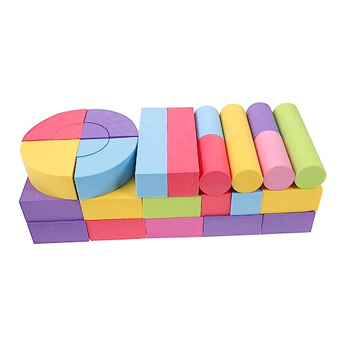 Abaodam 100 Stück Schwamm Weiche Bausteine ​​Stapelbadewanne Für Babys Stapelbadebausteine ​​ Quetschen Eva Schaum Bunt von Abaodam
