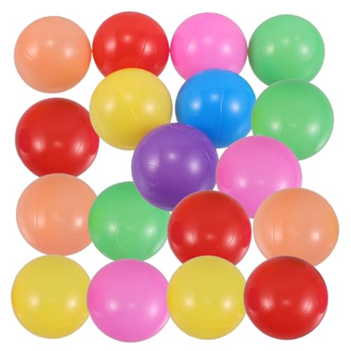 Abaodam 100 Stück Teiliges Bunte Ball Pit Bälle aus Robustem Kunststoff Weiche Spielbälle für Kleinkinder für Bällebäder Strandzelte Poolpartys Fördert Motorik und Soziales von Abaodam