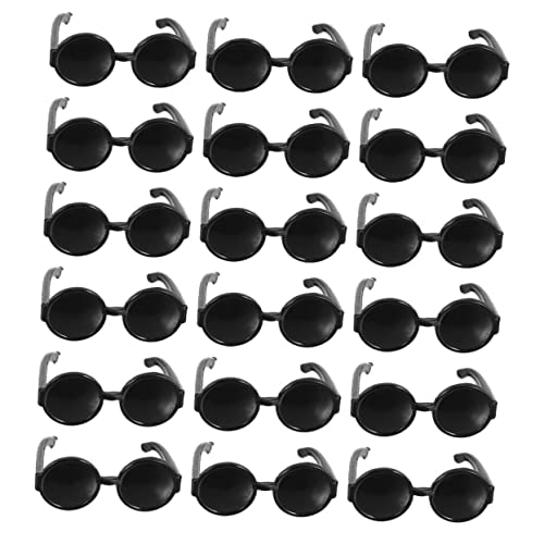 Abaodam 100 Stück Teiliges Mini Sonnenbrillen für Puppen Stilvolle Leichte Puppenbrillen als Zubehör für Puppenhaus deko und Anziehspielzeug Miniatur Eyeglasses Props für Puppenbekleidung von Abaodam