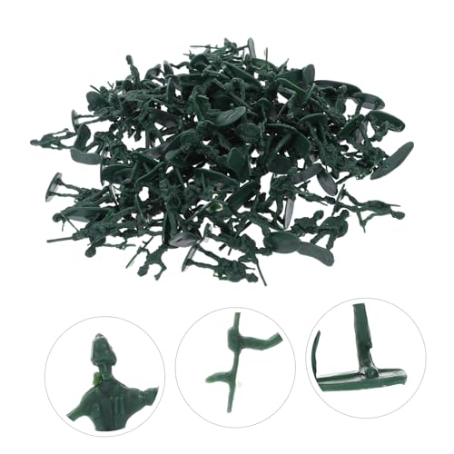 Abaodam 100 Stück Teiliges Miniatur Spielzeugsoldaten aus Kunststoff Detailreiche Kleine Militärfiguren Realistische Mini Soldat Modelle für Kinderspiele Dekoration und Sammeln von Abaodam