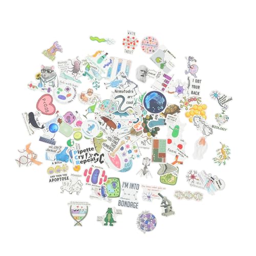 Abaodam 100 Stück Wissenschaftliche Aufkleber aus Langlebig und Sicher für Laptop Koffer Scrapbook Tagebuch und Kreative Dekoration von Reiseaccessoires von Abaodam