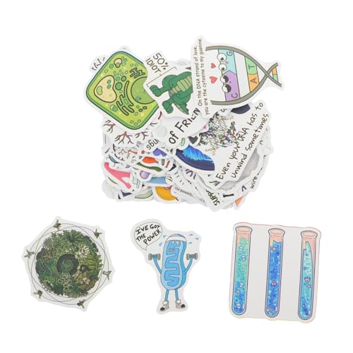 Abaodam 100 Stück Wissenschaftsaufkleber Experimentelle Aufkleber für Laptop Koffer Scrapbook Tagebuch und Mehr Bunte Designs und Leicht für Schule und Freizeit von Abaodam