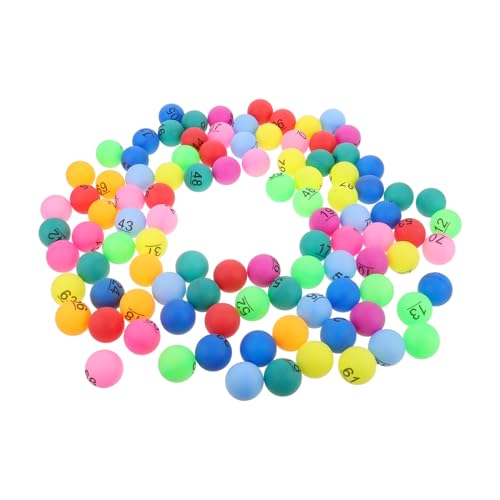 Abaodam 100 farbige Bälle und Preisverlosungsbälle, Zahlen, Bingo-Zahlen, Bingo-Preise, Bingo-Bälle, Farbsortierbälle, Tombola-Bälle, 1-100 Zahlen, bunte Pong-Bälle Abaodam 100 farbige Bälle und Preisverlosungsbälle, Zahlen, Bingo-Zahlen, Bingo-Preise, Bingo-Bälle, Farbsortierbälle, Tombola-Bälle, 1-100 Zahlen, bunte Pong-Bälle von Abaodam