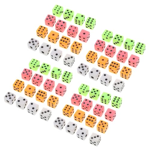 Abaodam 100-teiliges Set Kleines Würfelspiel Mini- Kleine Taschenwürfel Acryl von Abaodam