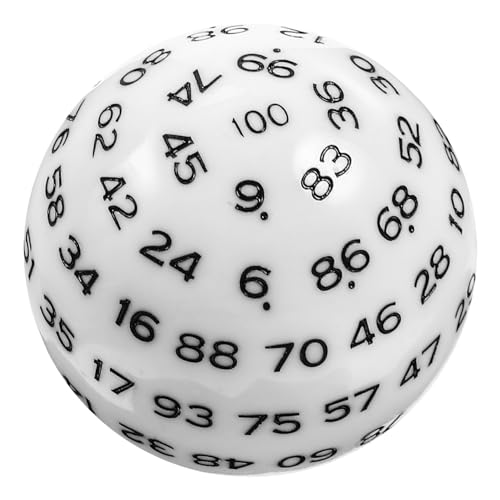 Abaodam 100 würfel würfel Würfelspiele Mathe Spiele würfel polyedrische Spielwürfel Zahlenwürfel настольные игры Party Games Spielwürfel praktische Spielwürfel Acryl Weiß von Abaodam