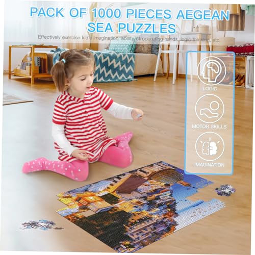 Abaodam 1000 Stück Verpacken Spielzeuge Ägäis-rätsel Kind Puzzle Papierkarte von Abaodam