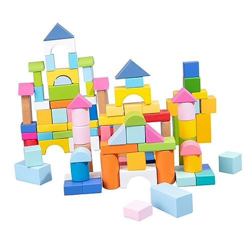 Abaodam 100Stücke Geometrische Holzbauklötze für Fördert Räumliches und Kreativität und Sicher für Jungen Abaodam 100Stücke Geometrische Holzbauklötze für Fördert Räumliches und Kreativität und Sicher für Jungen von Abaodam