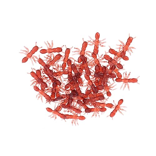 Abaodam 100Stücke Halloween Simulierte Ameisen Lustige Dekoration für Gruselige Partys Realistische Plastik Ameisen für Halloween für Streiche und Deko von Abaodam