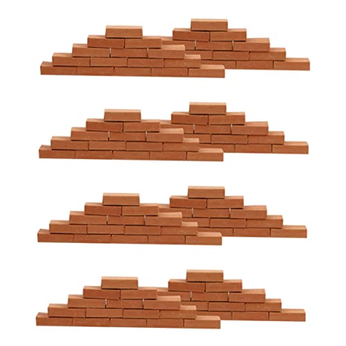 Abaodam 100Stücke Miniaturziegel Bausatz für Modellbau und Sandtischszene Realistische Ziegelmuster für DIY Miniaturszenen Raumdekor und Architektur für Kreative Projekte von Abaodam