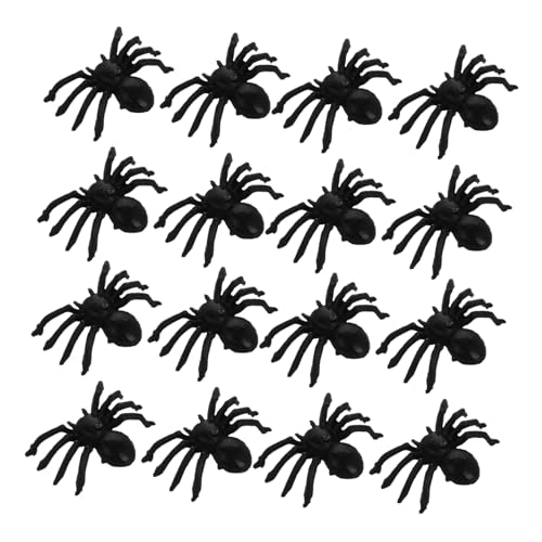 Abaodam 100Stücke Realistische Kunststoff Spinnen Halloween Deko für Gruselige Streichspiele Simulierte Spinnen für Zuhause und Party Dekoration Halloween Feiern von Abaodam