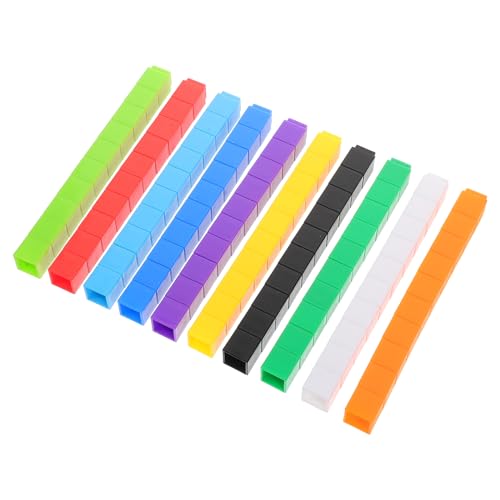 Abaodam 100pcs Pädagogische Mathematikzählungswürfel Kunststoffbausteine ​​für Frühkindliche Entwicklung Kinder Lernen Puzzle -blöcke von Abaodam