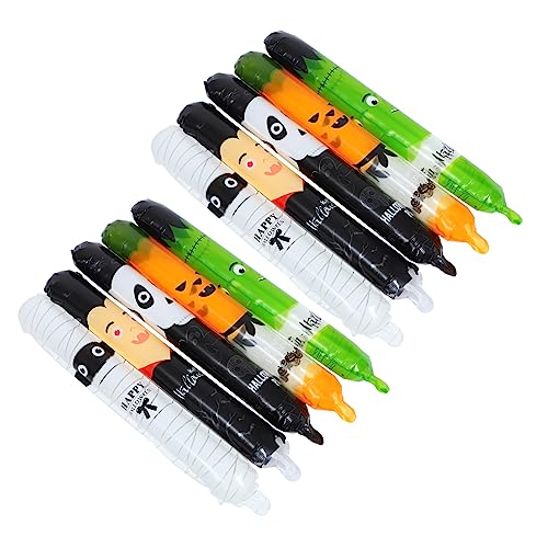 Abaodam 10St Halloween aufblasbarer Stock goldene und weiße Luftballons Aufblasbare Jubelstöcke Halloween Party Deko halloween luftballons Party aufblasbares Stockspielzeug Aluminiumfolie von Abaodam