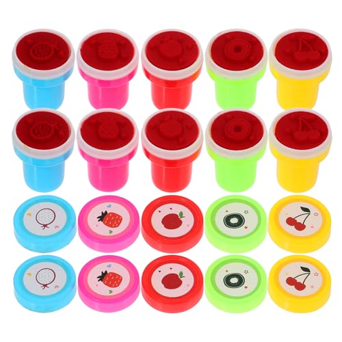 Abaodam Breite Verwendung 10 Stück Obst Themen Stempel Jungen und Mädchen Party Favor Klassenzimmer Belohnungen Stempel Spielzeug von Abaodam