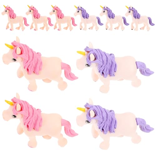 Abaodam 10St Mikrolandschaftsdekoration Fee Miniaturfigur kleine Kuscheltiere Mini-Tiere für kinderspielzeug kleine Desktop-Dekoration Mini-Einhorn-Foto-Requisiten PVC von Abaodam